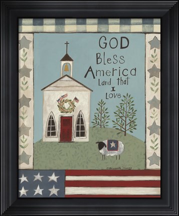 Framed God Bless America Print