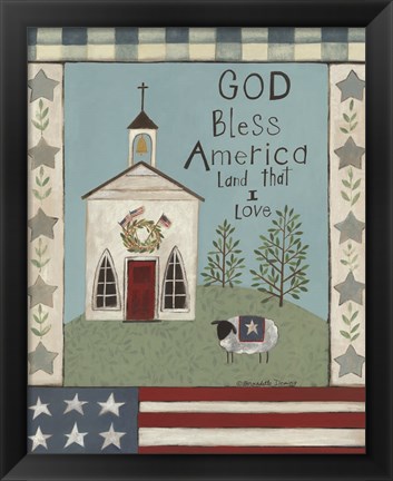Framed God Bless America Print