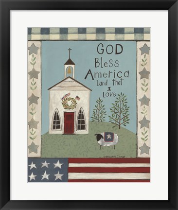 Framed God Bless America Print