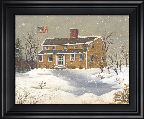 Framed Burnham Tavern in Winter Print
