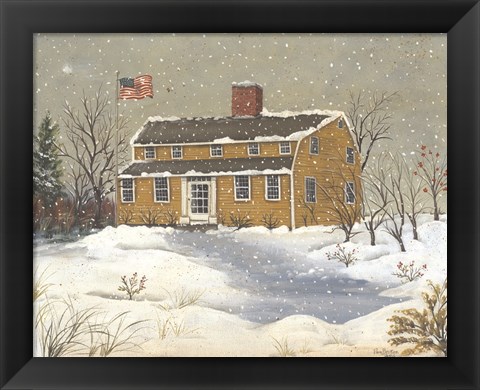 Framed Burnham Tavern in Winter Print