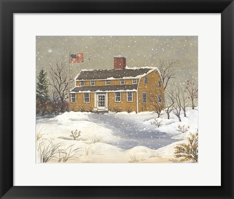 Framed Burnham Tavern in Winter Print