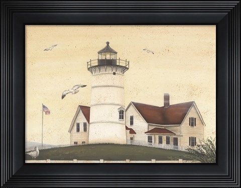 Framed Nobska in Fog Print