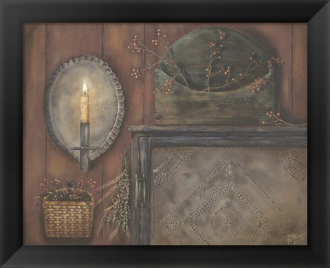 Framed Tin Sconce Print