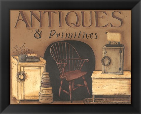 Framed Antiques &amp; Primitives Print