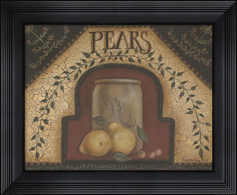Framed Pears &amp; Crocks Print