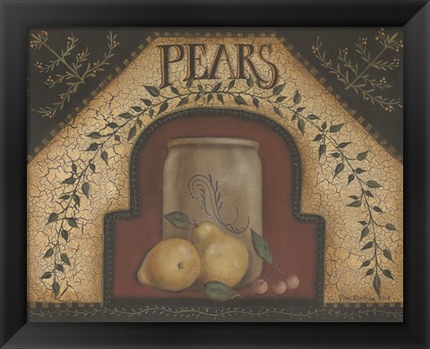 Framed Pears &amp; Crocks Print