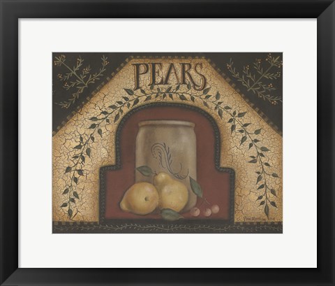 Framed Pears &amp; Crocks Print