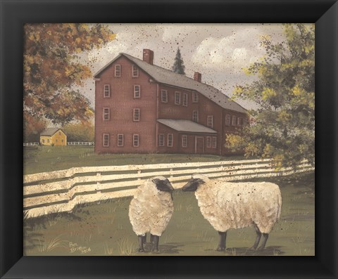 Framed Hancock Sheep Print