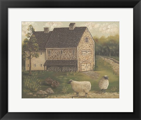 Framed Stone Barn Print