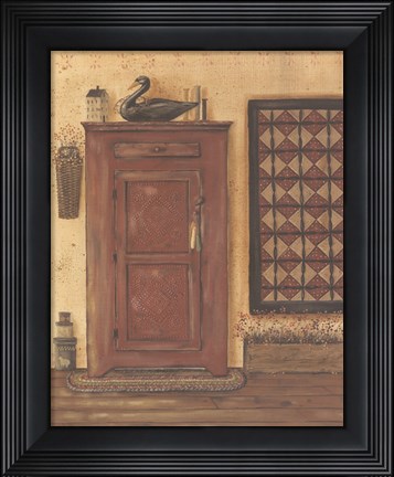 Framed Old Red Pie Safe Print
