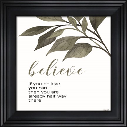 Framed Believe Print