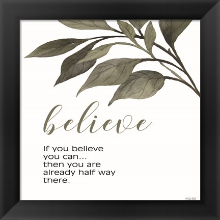 Framed Believe Print