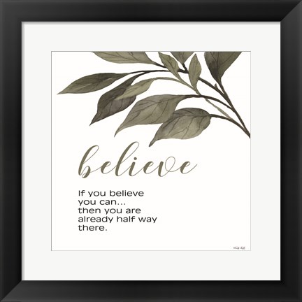 Framed Believe Print