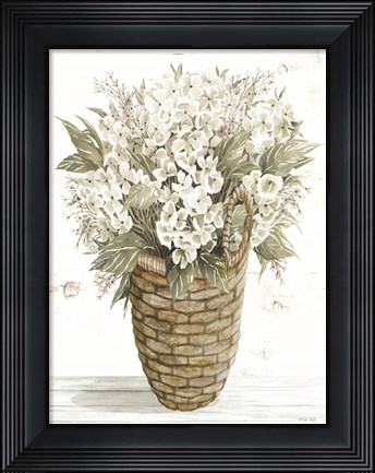 Framed Hydrangea Basket Print