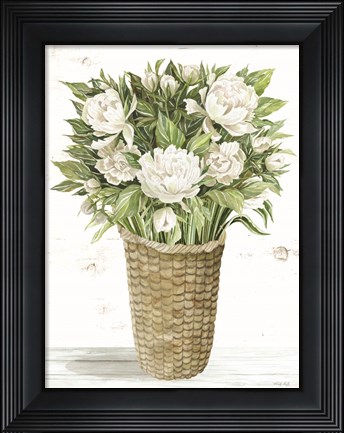 Framed Peony Basket Print