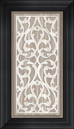 Framed Geo Greige Deco Panel 2 Print