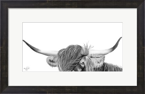 Framed Peek-a-boo Highland Print