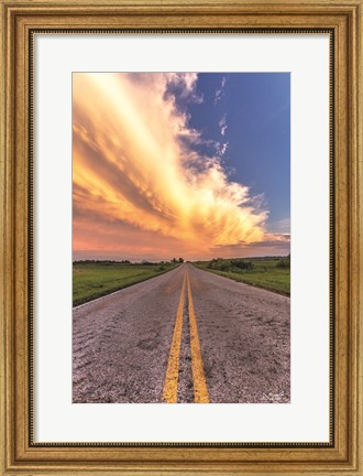 Framed Road and Sky Meeting Print
