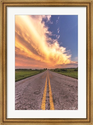 Framed Road and Sky Meeting Print