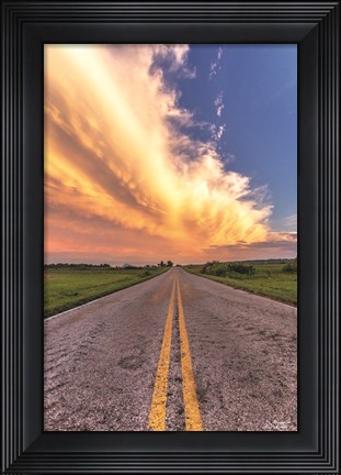 Framed Road and Sky Meeting Print