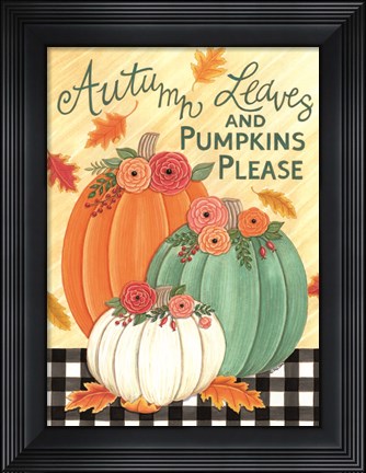 Framed Autumn Leaves Print