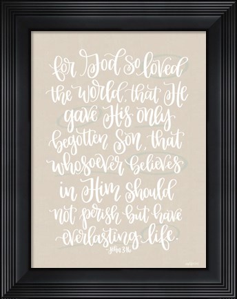 Framed John 3:16 Print