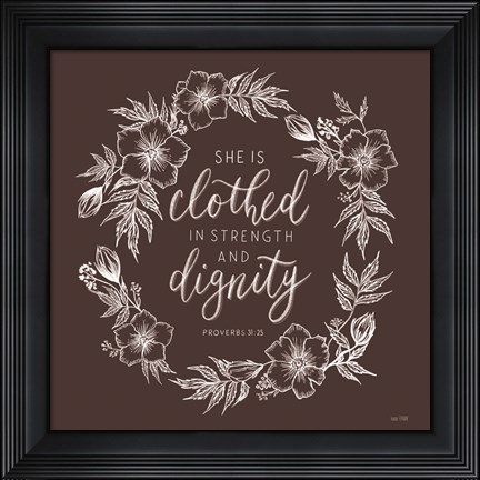 Framed She is Clothed Print
