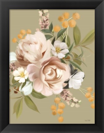 Framed Moody Peonies Print
