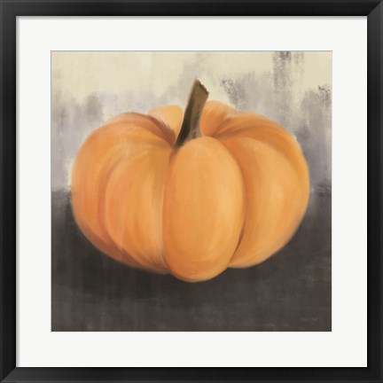 Framed Orange Rustic Pumpkin Print