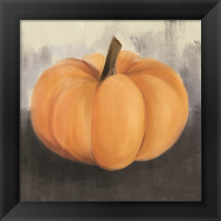 Framed Orange Rustic Pumpkin Print