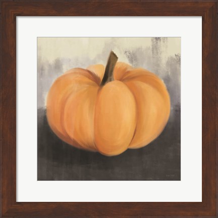 Framed Orange Rustic Pumpkin Print