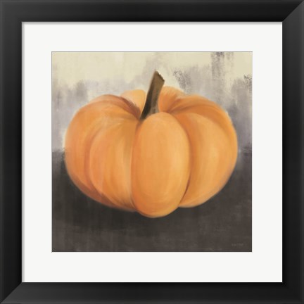 Framed Orange Rustic Pumpkin Print