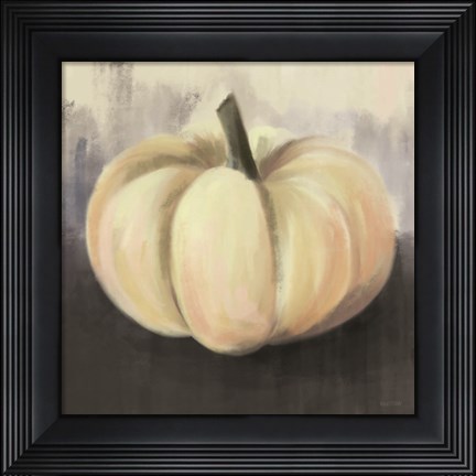 Framed White Rustic Pumpkin Print