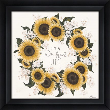 Framed It&#39;s A Wonderful Life Wreath Print