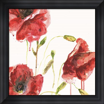 Framed Poppies Print