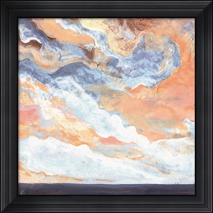 Framed Coral Horizon Print