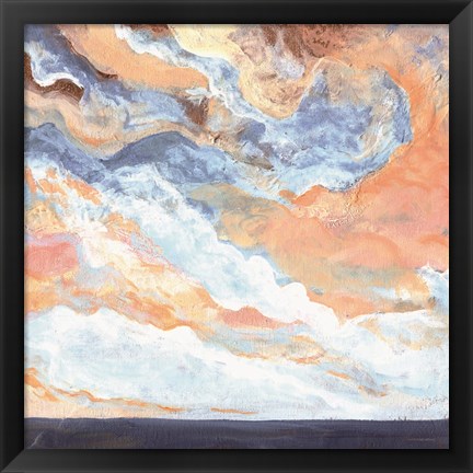 Framed Coral Horizon Print