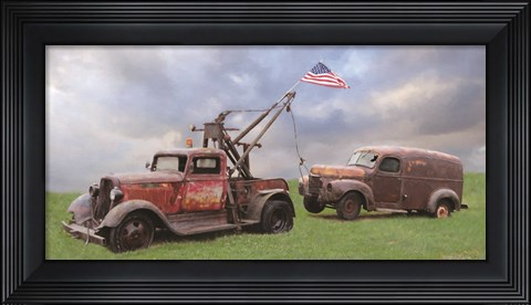 Framed Two Truck Rescue Print