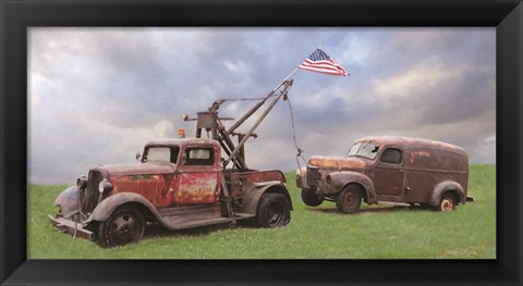 Framed Two Truck Rescue Print