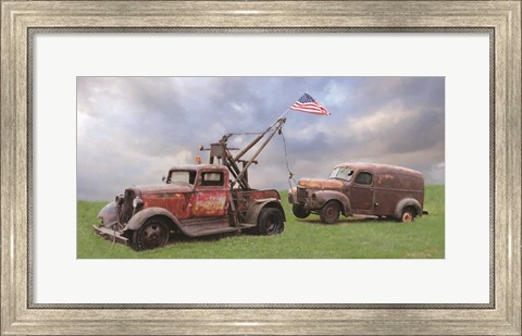 Framed Two Truck Rescue Print