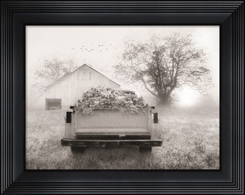 Framed Foggy Morning Sunrise Print
