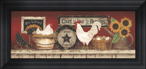Framed Rise &amp; Shine Print