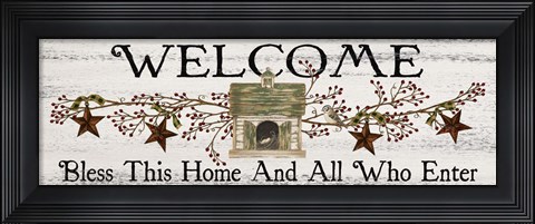 Framed Bless This Home and All Who Enter Print