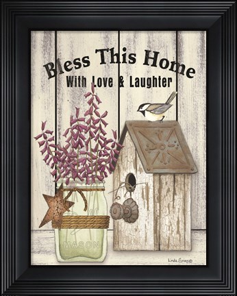 Framed Bless This Home Print