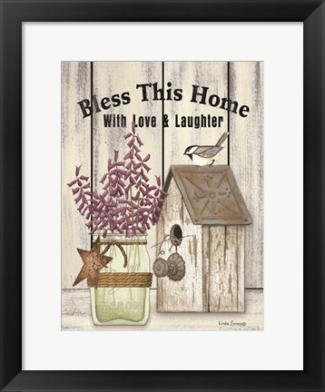 Framed Bless This Home Print