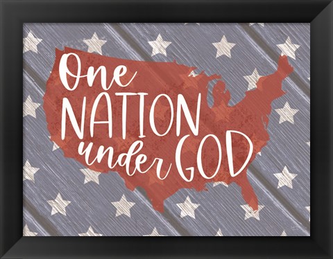 Framed One Nation Under God Print