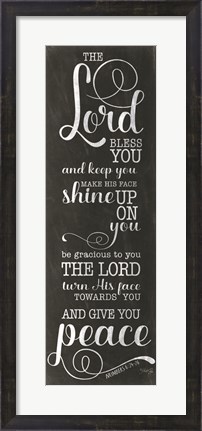 Framed May the Lord Bless You (black) Print