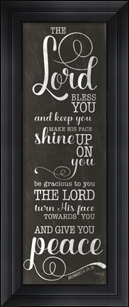 Framed May the Lord Bless You (black) Print