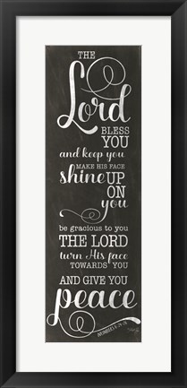 Framed May the Lord Bless You (black) Print